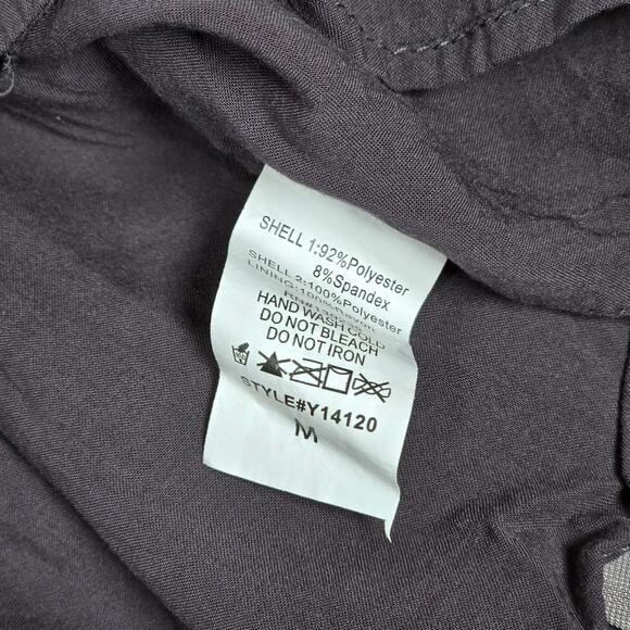 Do+Be Velvet Strappy Lace Trim Criss Cross Back Tank M Gray - Picture 5 of 7